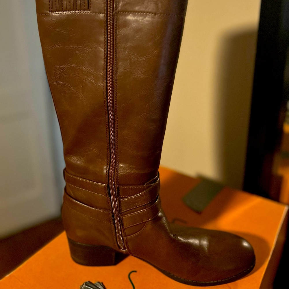 Brown Leather Riding Boots